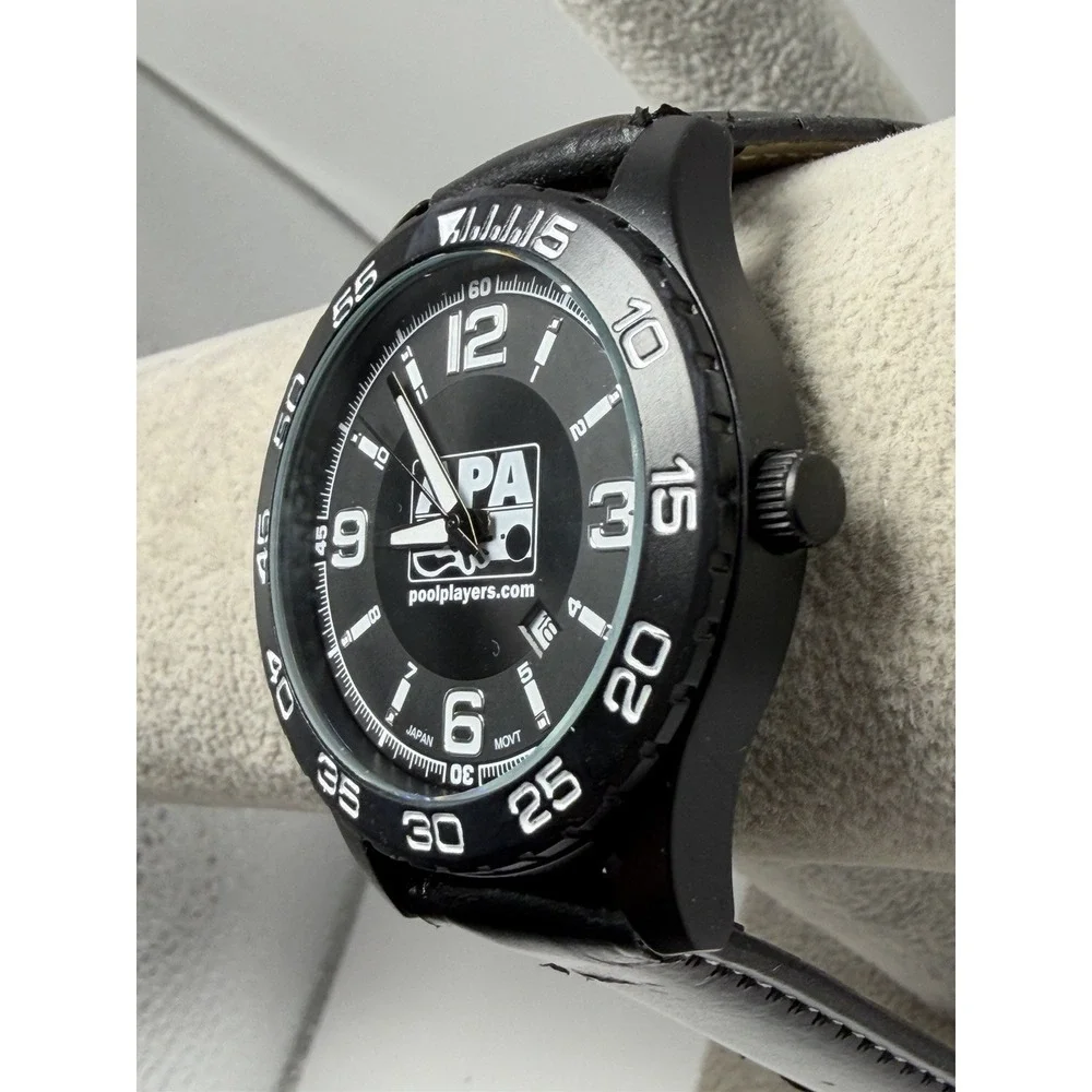 APA American Poolplayers Association New Battery‎ Mens Watch 44MM 8.5